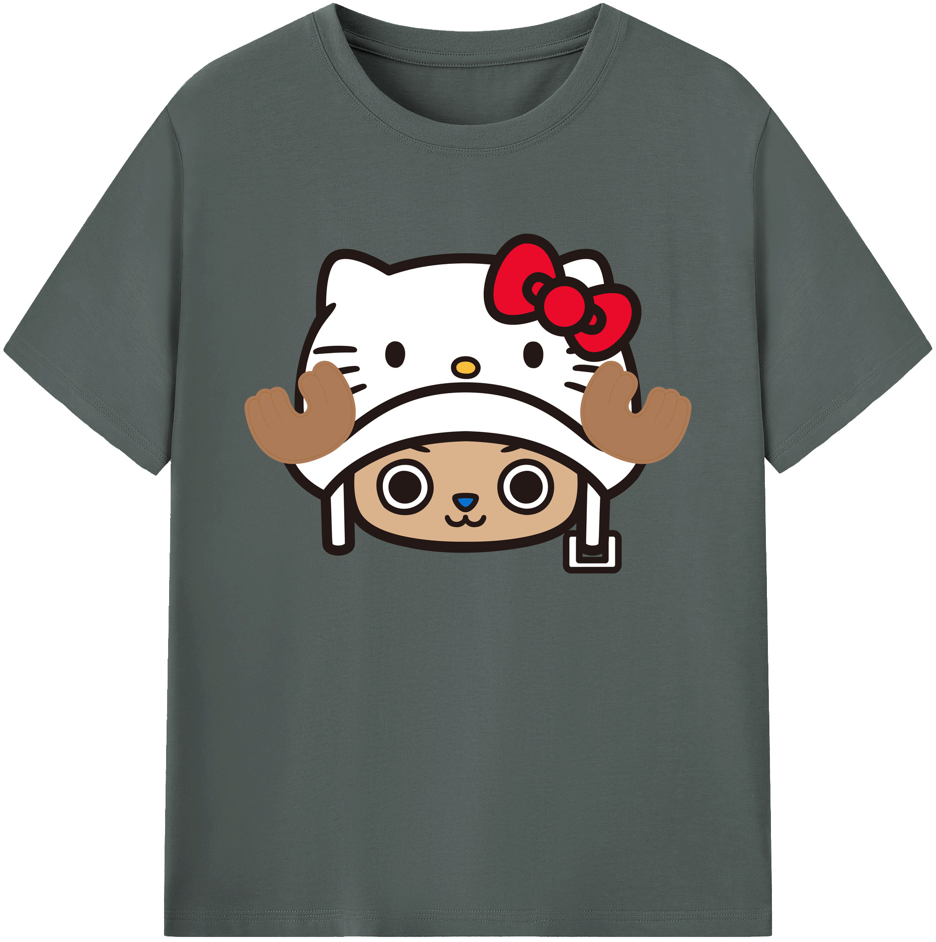 （画像用） Hello Kitty ハローキティ 綿100％ メンズ半袖Tシャツ｜肌触りやわらか＆通気性